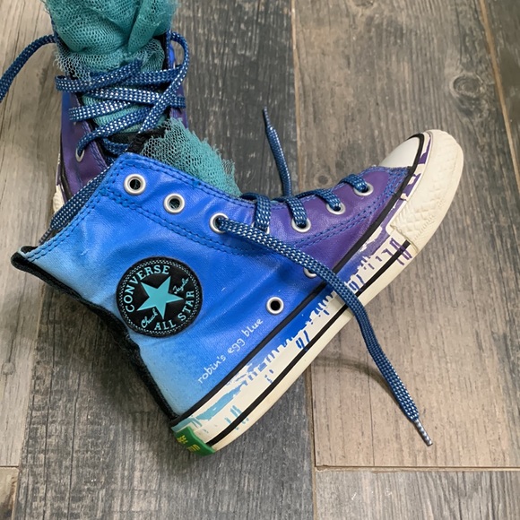 Convers Crayola colab robins egg blue high tops - Picture 12 of 12